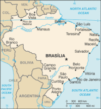 Breziyla fiziki haritas ve belli bal ehirleri